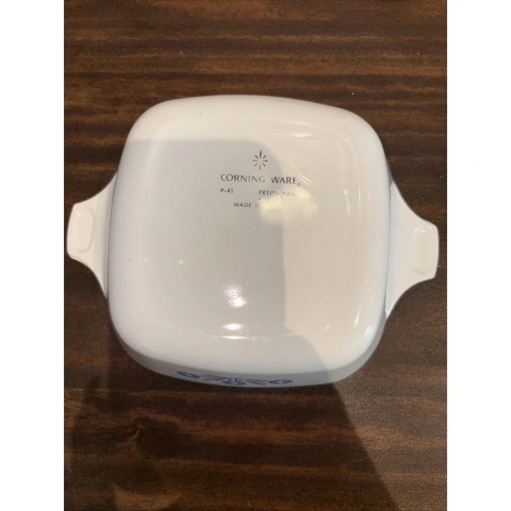 Vintage 60's Set Of 3 Corning Ware Blue Cornflower 2xP-41 & P-1 3/4-B/No Lids
